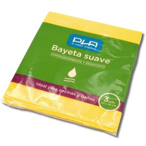 Bayeta amarilla suave - Pack 3 unidades